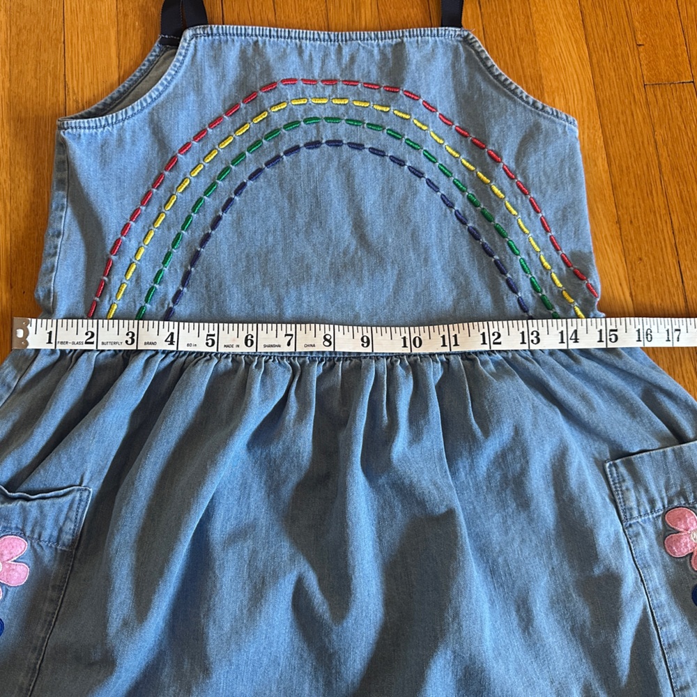 Hanna Andersson Rainbow Chambray Garden Dress, Size Girl’s 10 - Picture 5 of 10